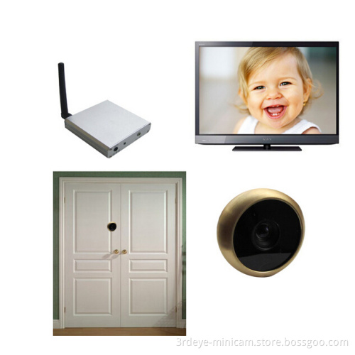 5.8g Door Eye Hole Camera (24chs, 0.008lux, 480TVL, 90 view angle)